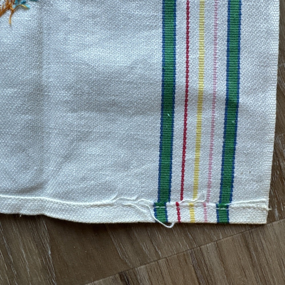 Vintage Tea Towel With An Owl And Tea Pot Embroidered - Picture 5 of 6
